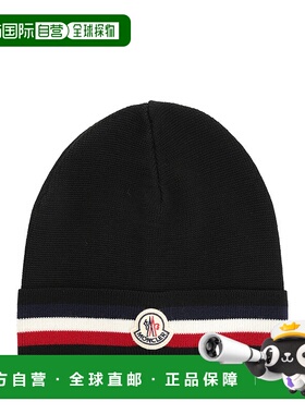 MONCLER 男士帽子 K20913B00076A9575999 CO 黑色 翻边毛线帽