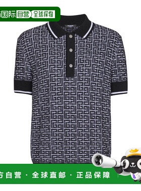 BALMAIN 男士T恤 DH1EG010BC72SOS SS2025 蓝色 圆领短袖T恤