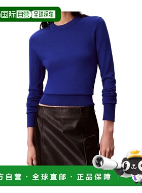 CALVIN KLEIN 女士针织衫  AW2025蓝色 长袖LV044D370GC65