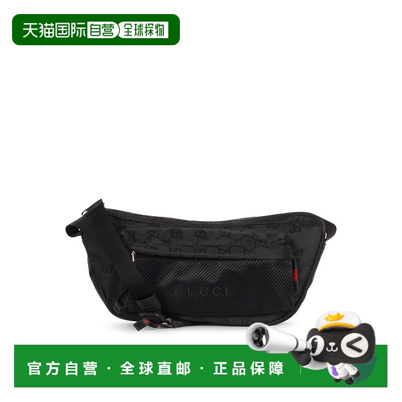 1h可退 GUCCI 男士腰包 838929FAD761047 AW2025 黑色 Crossbody