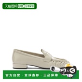 单鞋 PRADA SS2026 白色皮鞋 女士芭蕾乐福鞋 1D175O007F0304F020