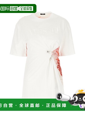 1h可退 潮奢 versace 范思哲 女士 缩褶垮肩T恤 10113201A11605