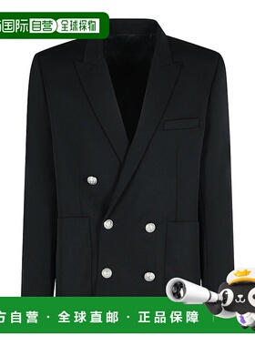 BALMAIN 男士夹克 FH1SG160WC090PA AW2025 黑色 Black Virgin Wo