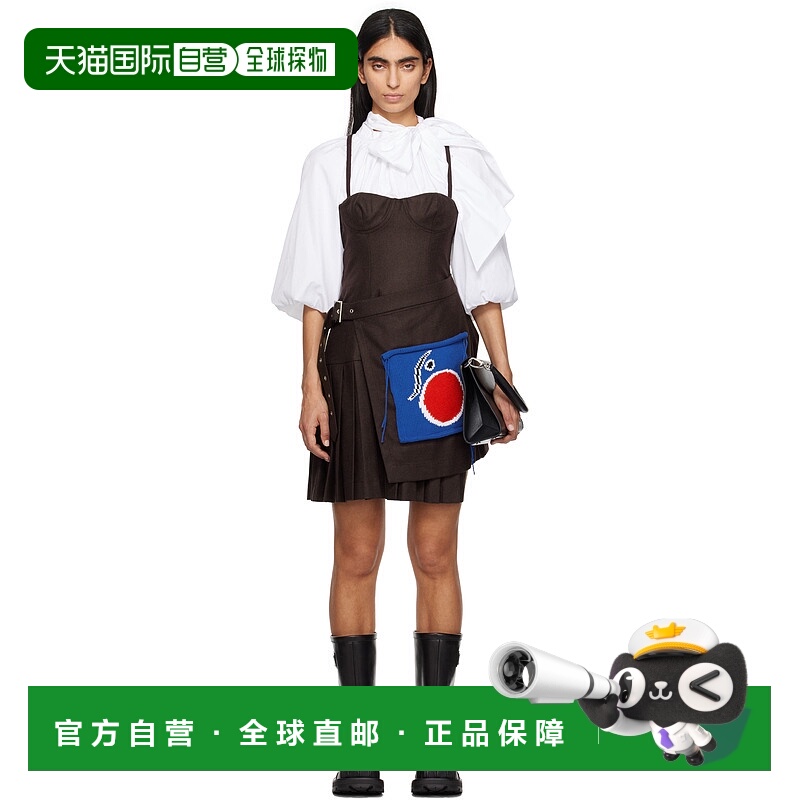 1h可退 潮奢 Charles Jeffrey Loverboy 女士 棕色 Kilt 连衣裙 4