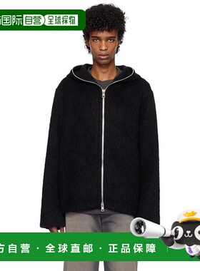 1h可退 潮奢 Our Legacy 男士 黑色拉链连帽衫 M4243FBH
