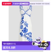 印花亚麻中长连衣裙 1h可退 332943BLUEFLORA RIO 女士 潮奢 FARM