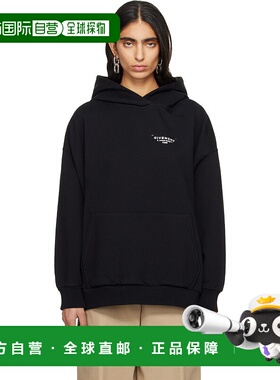 1h可退 潮奢 Givenchy 纪梵希 女士 黑色徽标连帽衫 BWJ04TP75N