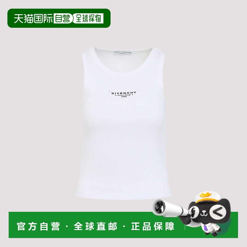 1h可退 GIVENCHY 女士背心吊带 BW70FPP75N100 AW2025 白色 Logo