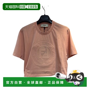 FENDI 女士T恤 FS9715ASNIF1RX7 SS2025 粉红色 短袖T恤