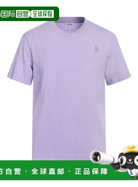 潮奢 Sandro 男士 基础款T恤 purple紫色 舒适时尚