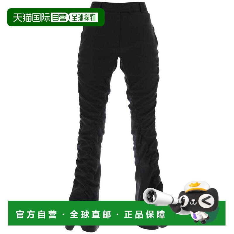 1h可退 ACNE STUDIOS 女士休闲裤 AK0758900 SS2024 黑色阔腿裤