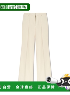 CHLOÉ 女士休闲裤 CH25UPA15012115 SS2025 乳白色 Wool trousers