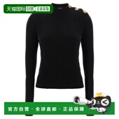 Ribbed BALMAIN Sweate AW2025 黑色 女士针织衫 FF0KD095KJ170PA