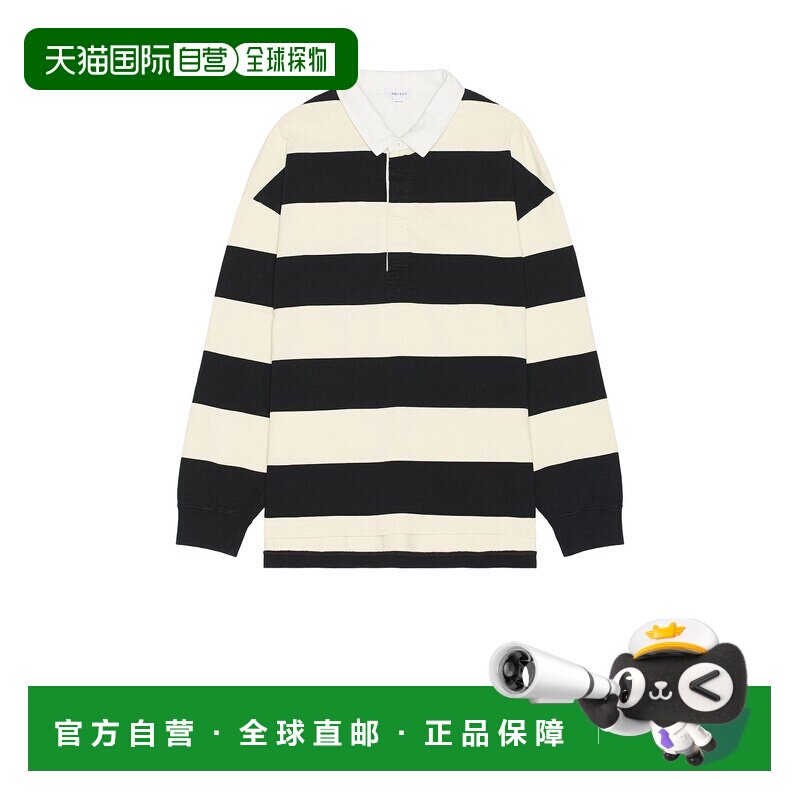 mcqueen 亚历山大 麦昆 男士 黑色 & 米色 Oversized Rugby Polo