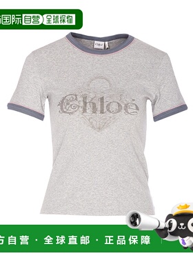 CHLOÉ 女士T恤 25WJH0319501B AW2025 灰色 Chloe T-Shirts And P