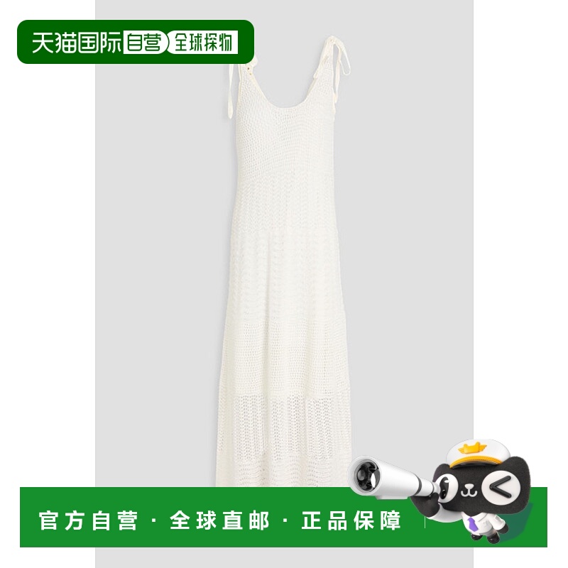 1h可退 潮奢 ZIMMERMANN 女士 钩花亚麻混纺中长连衣裙 9729DSS24
