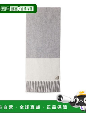 PRADA 女士围巾 1FS1172HJ9F0DTH AW2025 灰色羊绒配饰 围巾