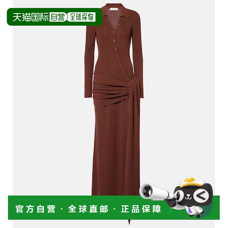 1h可退 潮奢 AYA MUSE 女士 Saros 垂褶棉混纺长款连衣裙