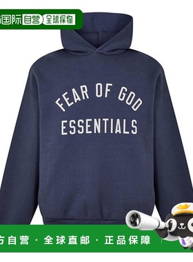 1h可退 潮奢 Essentials 男士 徽标连帽衫 blue蓝色 舒适时尚卫衣