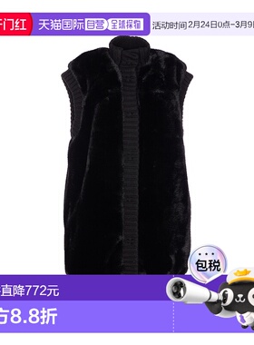 PINKO 女士马甲 105402A2PIZ99 AW2025 黑色 Genovese Faux Fur V