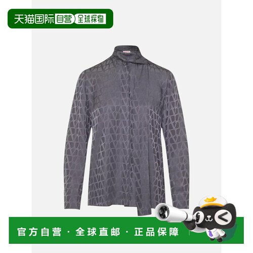 VALENTINO 女士衬衫 5B3AB5T77TKMXE AW2024 灰色【付后1h可退】
