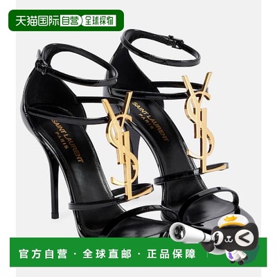 1h可退 潮奢 Saint Laurent 圣罗兰 女士 Cassandra 100 皮质凉鞋