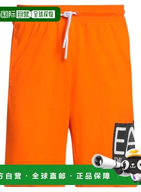 潮奢 Ea7 男士 短裤 orange橙色 舒适时尚休闲裤