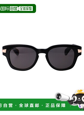GUCCI 男士太阳镜 GG1518S001 AW2024 黑色 logo标识太阳镜古驰