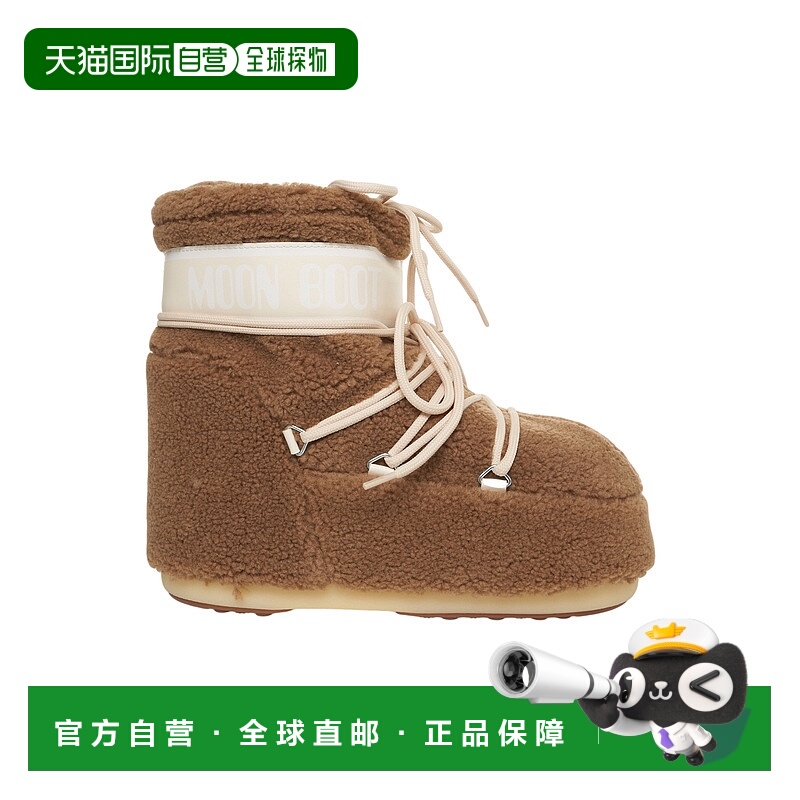 1h可退 MOON BOOT 女士雪地靴 ICONLOWFLEECECAMEL AW2025