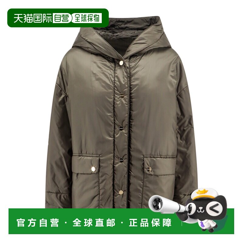 MAX MARA 女士外套 9486094406084 AW2024 绿色 带帽双面棉服