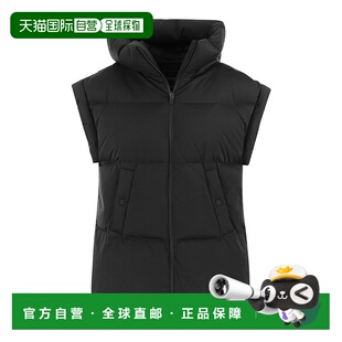 HERNO 女士马甲 PI00320DL125429300 AW2023 黑色 无袖连帽羽绒服