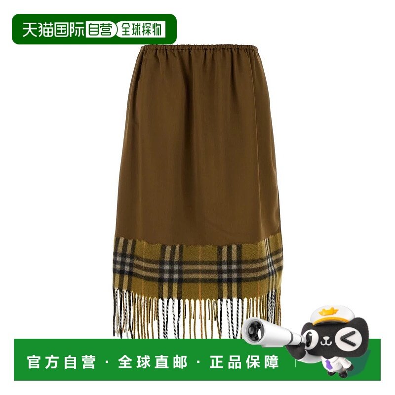 BURBERRY 女士半身裙 8098591C1428 AW2024 棕色 Burberry Skirts