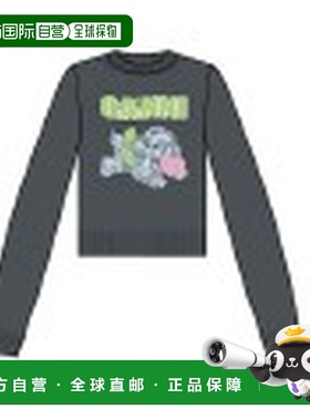 GANNI 女士卫衣 K2597252 AW2025 黑色 Slate wool blend sweater