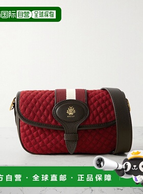 1h可退 潮奢 Bally 巴利 女士 webbing wool-boucle 绗缝皮革饰边