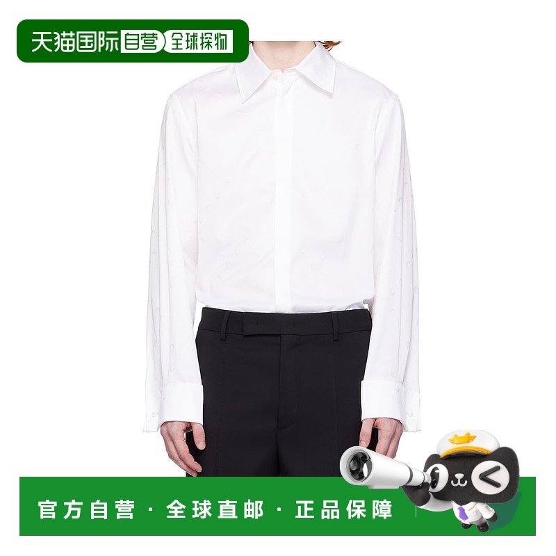 1h可退 MARINE SERRE 男士衬衫 MSI037ACWOV0046WH00OPTICALWHITE