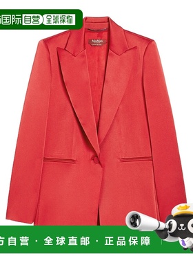 MAX MARA 女士西服 6041025306034 SS2025 红色 单排扣双面缎西装