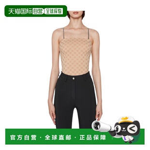 花色 MISBHV SS2023 230W100SESAME 徽标吊带背心 女士衬衫