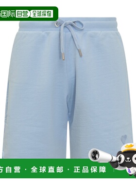 Ami Paris 男士短裤 USO60474746 SS2024 蓝色 抽绳腰边短裤