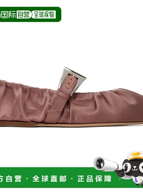 1h可退 潮奢 Paris Texas 女士 粉色 Sveva Plisse Buckle 芭蕾鞋