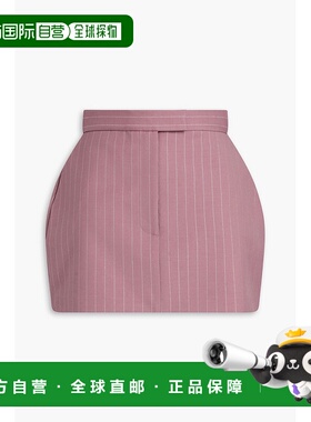 1h可退 潮奢 ALEX PERRY 女士 细条纹斜纹布迷你半身裙 S0159FW24