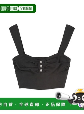 PINKO 女士T恤 104885A0IMZ99 SS2025 黑色 Voyager crop top