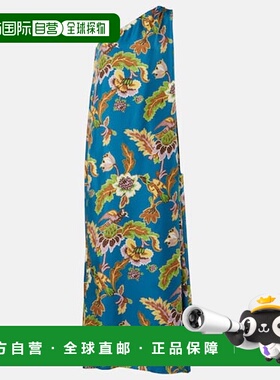 1h可退 潮奢 La Doublej 女士 Roy 印花真丝斜纹布长款连衣裙