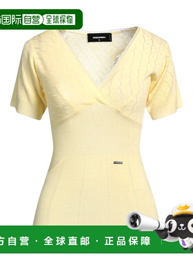 潮奢 Dsquared2 二次方 女士 毛衣 yellow黄色 舒适时尚