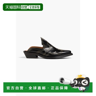 潮奢 皮质凉拖 GANNI 女士 S1995864BLACKYELLOW 甘尼 1h可退