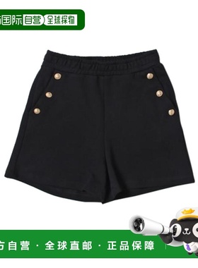 BALMAIN 男童短裤 BV6A99J0371930 AW2024 黑色 KNIT SHORTS