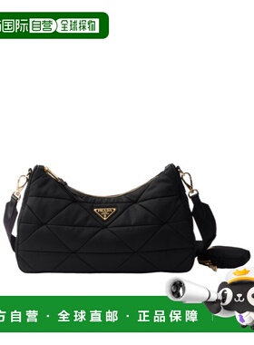 PRADA 女士单肩包 1BC232RDJNF0632 CO 黑色 Prada padded Re-Nyl