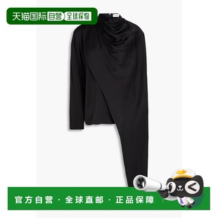 垂褶真丝缎衫 潮奢 女士 butrym AW24BLOUSE01BLACK上衣 magda