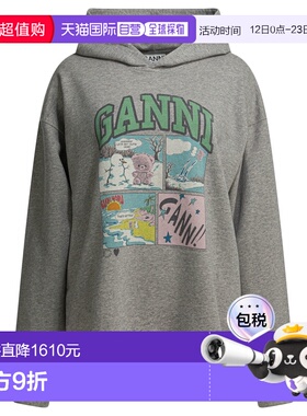 GANNI 女士卫衣 A1060034920 SS2026 灰色 长袖卫衣