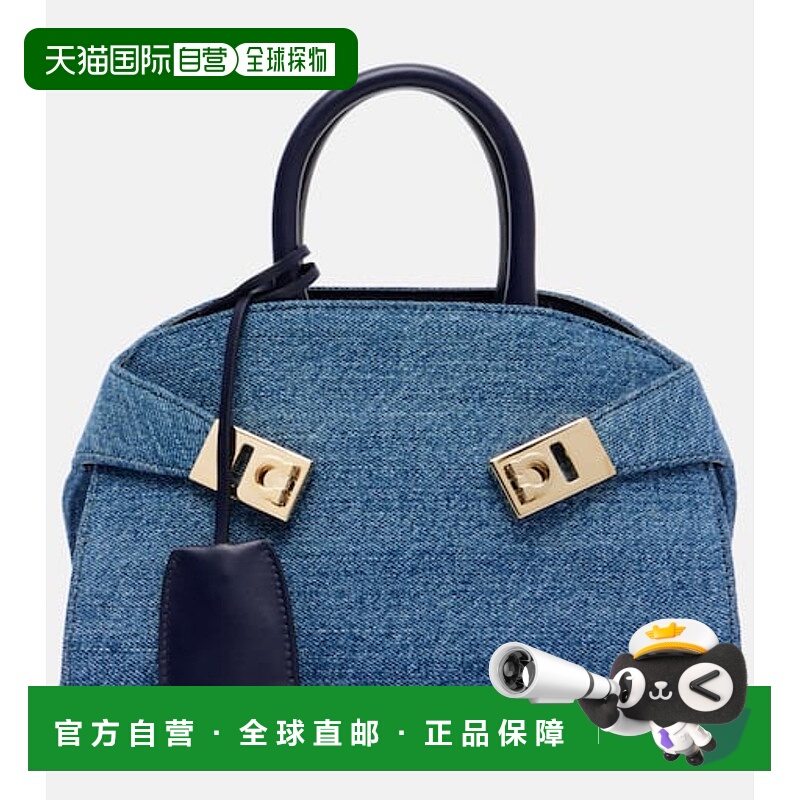 1h可退 潮奢 Salvatore Ferragamo 菲拉格慕 女士 Hug 小号牛仔布
