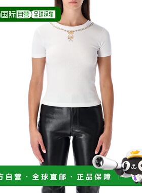 1h可退 MARINE SERRE 女士T恤 WTT012ACJER0092WH10 SS2026女装